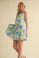 EXCLUSIVE PRINT RUFFLED DROP WAIST MINI DRESS