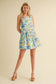 EXCLUSIVE PRINT RUFFLED DROP WAIST MINI DRESS