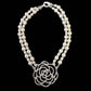 Pearl with Flower Pendant Necklace