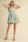 EXCLUSIVE PRINT RUFFLED DROP WAIST MINI DRESS
