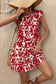 SUMMER FLYING SLEEVE RUFFLED PRINT DRESS