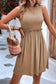 SLEEVELESS LACE KNITTED RESORT DRESS