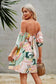 Off Shoulder Short Sleeve High Waist A Line Dress