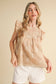 EYELET LACE TRIM TOP