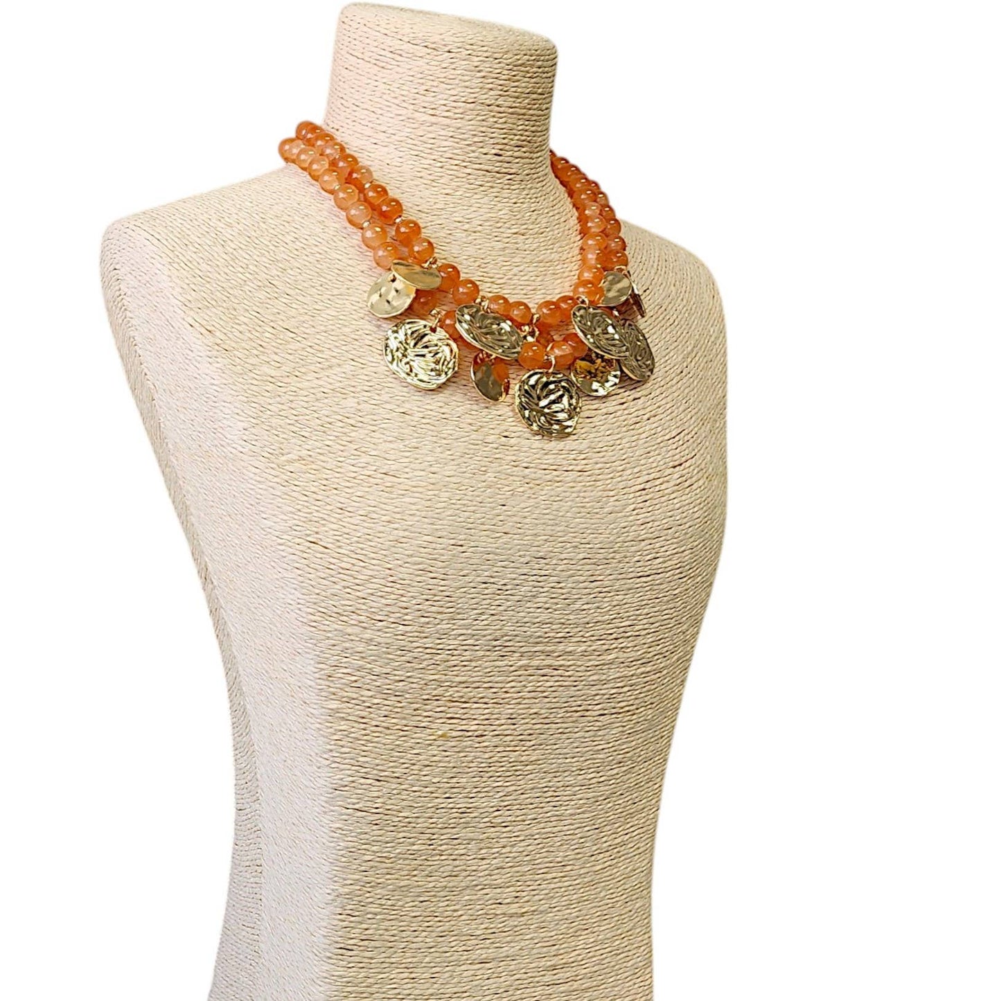 Beaded Coin Necklace