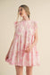 FLUTTER SLEEVE BABYDOLL MINI DRESS