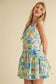 EXCLUSIVE PRINT RUFFLED DROP WAIST MINI DRESS