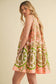 EXCLUSIVE PRINT MINI DRESS WITH PLEATING