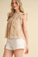 EYELET LACE TRIM TOP