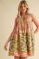 EXCLUSIVE PRINT MINI DRESS WITH PLEATING